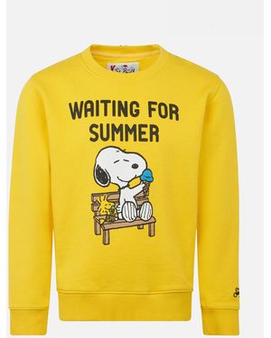 MC2 Saint Barth Boy Crewneck Sweatshirt With Snoopy Print - Yellow