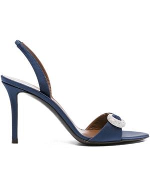 Giuseppe Zanotti Clandestino Satin Heel Sandals - Blue