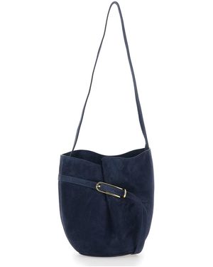 Liffner Crossbody Bag Leather Cow - Blue