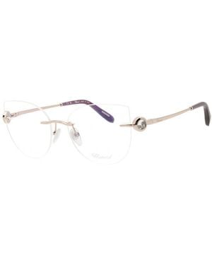 Chopard Eyeglasses Cat Eye Rimless, Shiny Frame And Clear Demo Lenses Lens Vchl27S0A39 - Metallic