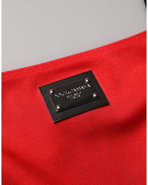 Dolce & Gabbana Nylon Blend Cady Sleeveless Mini Dress Elastane - Red
