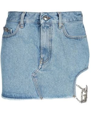 Gcds Denim Mini Skirt - Blue
