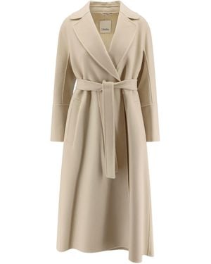 Max Mara Smmelisa Double Face Fabric Coat - Natural