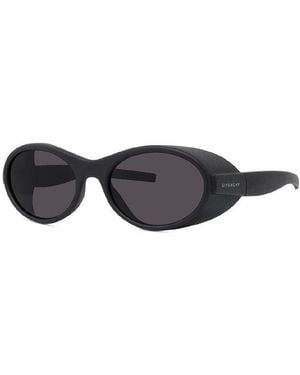 Givenchy Sunglasses Oval Full Rim, Matte Frame And Lens Gv40065I02A - Black