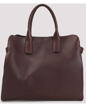 Giorgio Armani Calf Leather Shoulder Bag - Brown