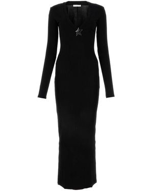 Area Stretch Viscose Dress - Black