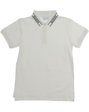 Gucci Kids Polo Shirt Cotton T-Shirts - Grey