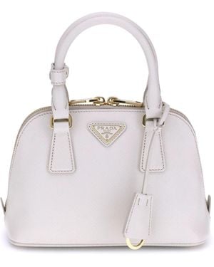 Prada Logoed Handbag - White