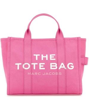 Marc Jacobs Dark Canvas Medium The Tote Bag Handbag - Pink