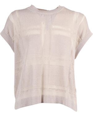 Peserico Knitted Jumper Crewneck - Pink