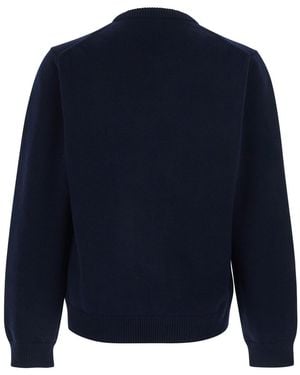 Gucci Crew Neck Jumper Wool Tops - Blue