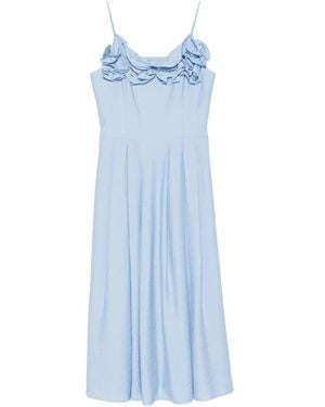 Stine Goya Ruffled Spaghetti-Strap Dress - Blue