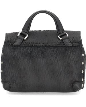 Zanellato Shoulder Bag Lamb And Bovine Leather External - Black
