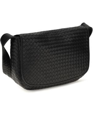 Bottega Veneta Shoulder Bag Veneto- Calf Leather - Black