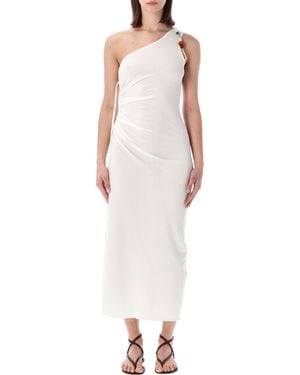 Sessun Leite Asymmetric Jersey Dress Viscose - White