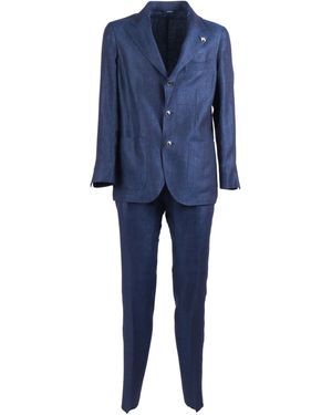 Tombolini Zero Gravity Suit Linen Single Breasted Dress - Blue