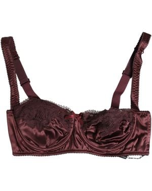 Dolce & Gabbana Silk Underwired Balconette Bra Underwear Elastane Clothing - Purple