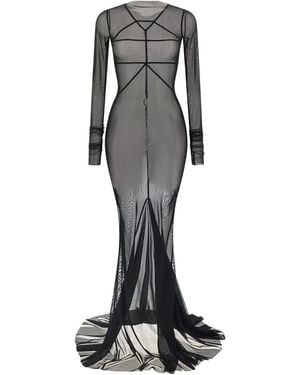 Rick Owens Nylon Long Dress - Black