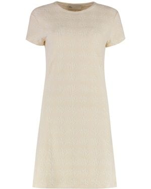 Tory Burch Terry Cotton-Blend Dress - Natural
