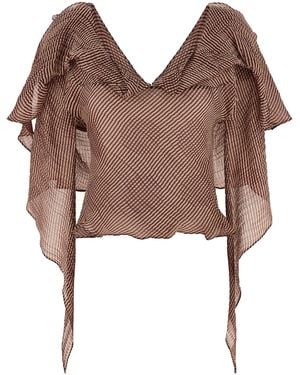 Kiko Kostadinov 'Plexus' Blouse - Brown