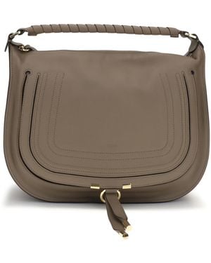 Chloé Marcie Shoulder Bag Calf Leather Bos Taurus - Grey