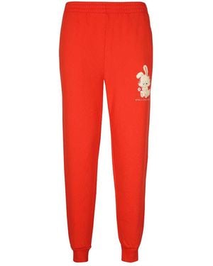 Stella McCartney Cotton Track-Pants - Red