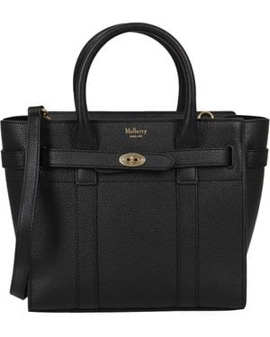 Mulberry Mini Zipped Bayswater Small Classic Grai - Black
