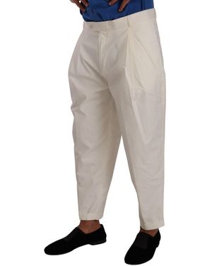 Dolce & Gabbana Elegant Cotton Stretch Dress Trousers - Multicolour