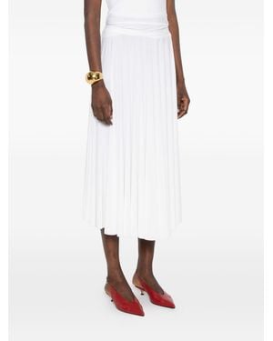 Norma Kamali Flared Midi Skirt - White