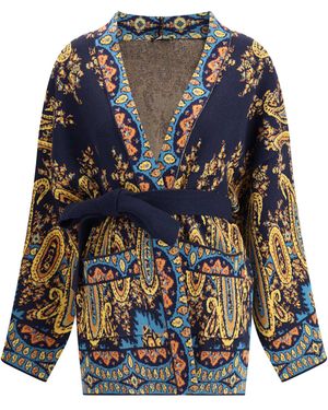 Etro Multicoloured Cardigan - Blue
