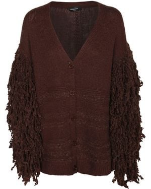 Fabiana Filippi Ebony Fringed Cardigan - Brown