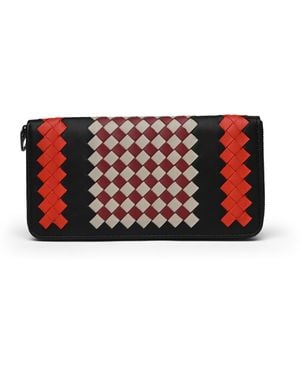 Bottega Veneta Intrecciato Long Wallet, Bag - Red