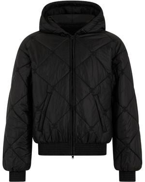 Celine Padded Hooded Jacket Polyester & Down - Black