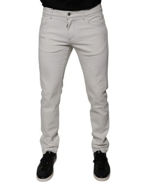 Dolce & Gabbana Cotton Stretch Skinny Denim Jeans Co+02 Clothing - Grey