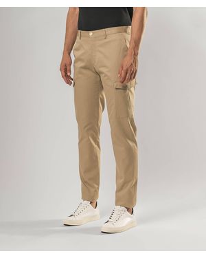 Larusmiani Cotton Cargo Austin Trousers No Pinces - Natural