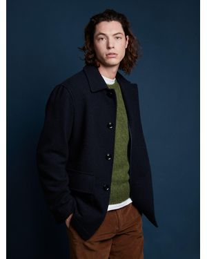 Doppiaa Aatlanta Wool Jacket Coats - Blue