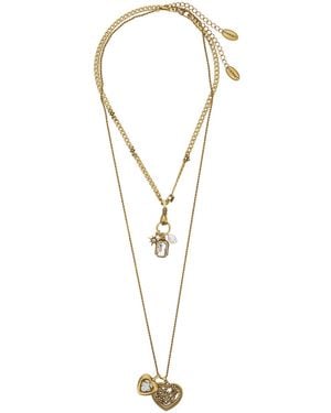 Twinset Necklace Natural Old Brass Necklaces - Metallic