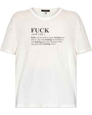 R13 T-Shirt With Print - White