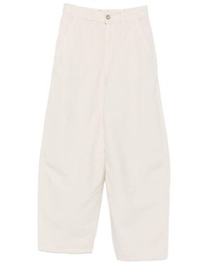 Alysi Corduroy-Effect Pants - White