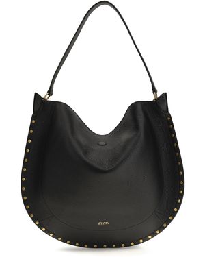 Isabel Marant Oskan Hobo Shoulder Bag - Black