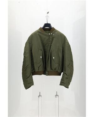 Celine Bomber Jacket Nylon Padded & Down - Green