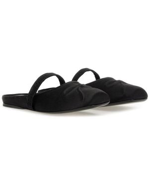 Marni Ballerina Sabot Little Bow Upper: Viscose-Rayon Shoe - Black
