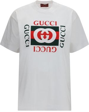 Gucci Ancora G Loved Cotton Jersey T-Shirt T-Shirts - Grey