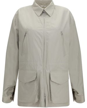 Rier Cotton Zipped Pockets Jacket - Grey
