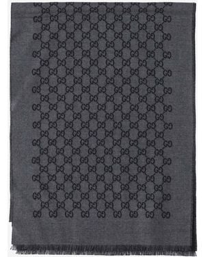 Gucci Scarf, Wool - Gray