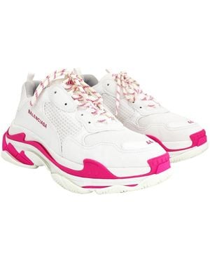 Balenciaga Triple S Logo Sneakers Shoes - Pink