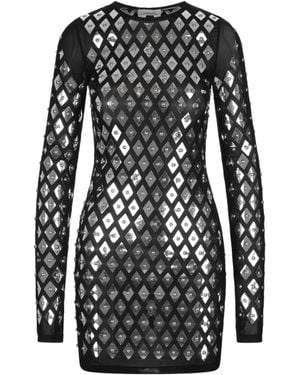 Rabanne Embellished Mini Dress - Black