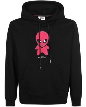 Gcds Cotton Hoodie - Black