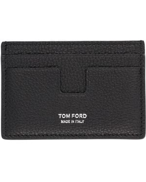 Tom Ford Card Holder With Logo Wallets & Purses - Black