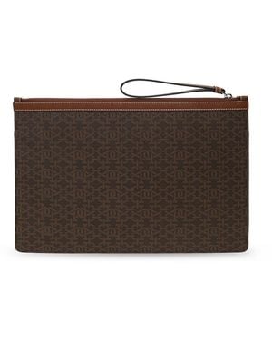 Bally Large Clutch Handbag With Iconic Logo - Brown